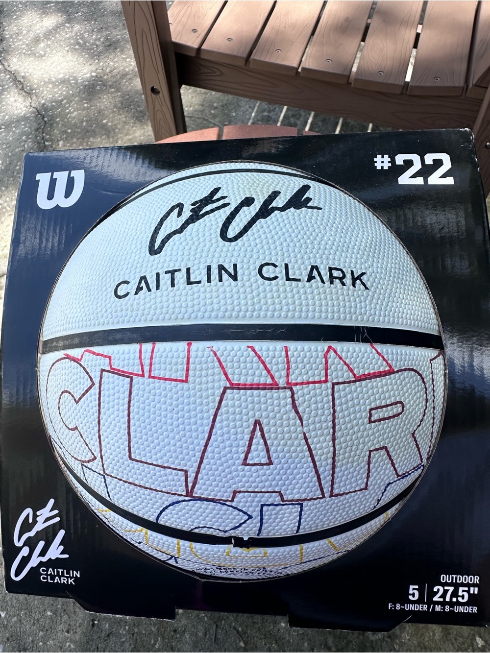 Brand new Wilson outdoor basketball, Caitlin Clark edition